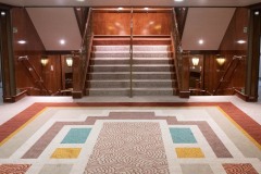 Interior staircase on the Queen Elizabeth